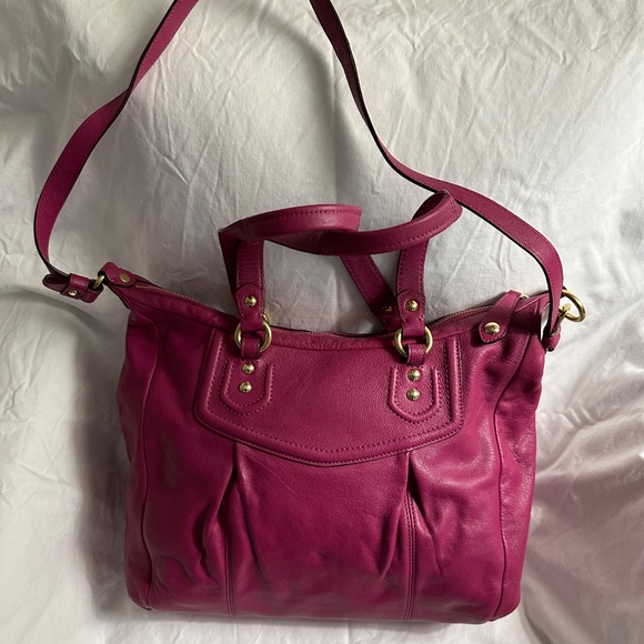 Coach No K1271 - F20104 Ashley Pink Leather Tote Crossbody Purse - Picture 2 of 7